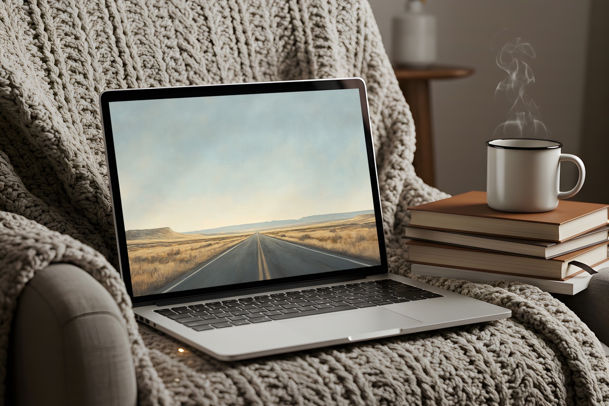 Endless Road Horizon Dream minimalist desktop wallpaper
