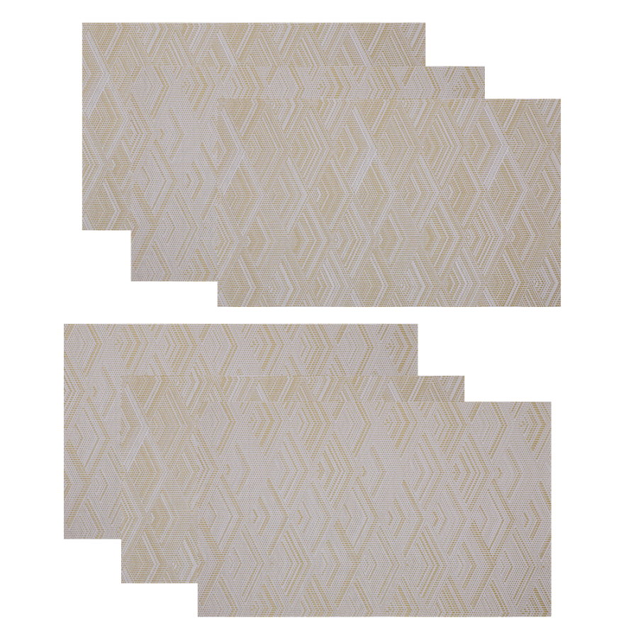Set de individuales decorativos 6 piezas, pvc, 45x30cm