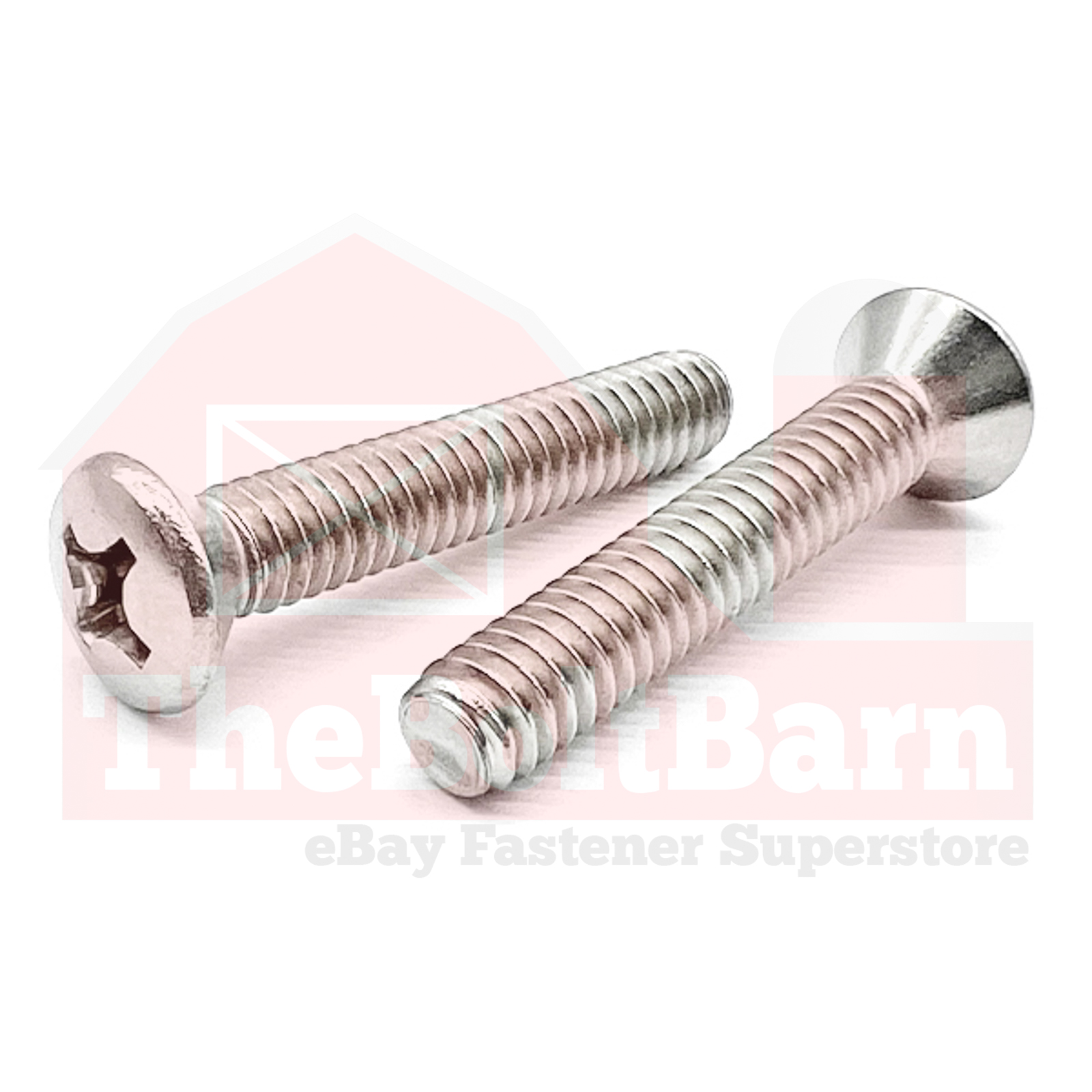 #6-32 18-8 Stainless Steel Phillips Oval Head Machine Screws (Pick Length & Qty)