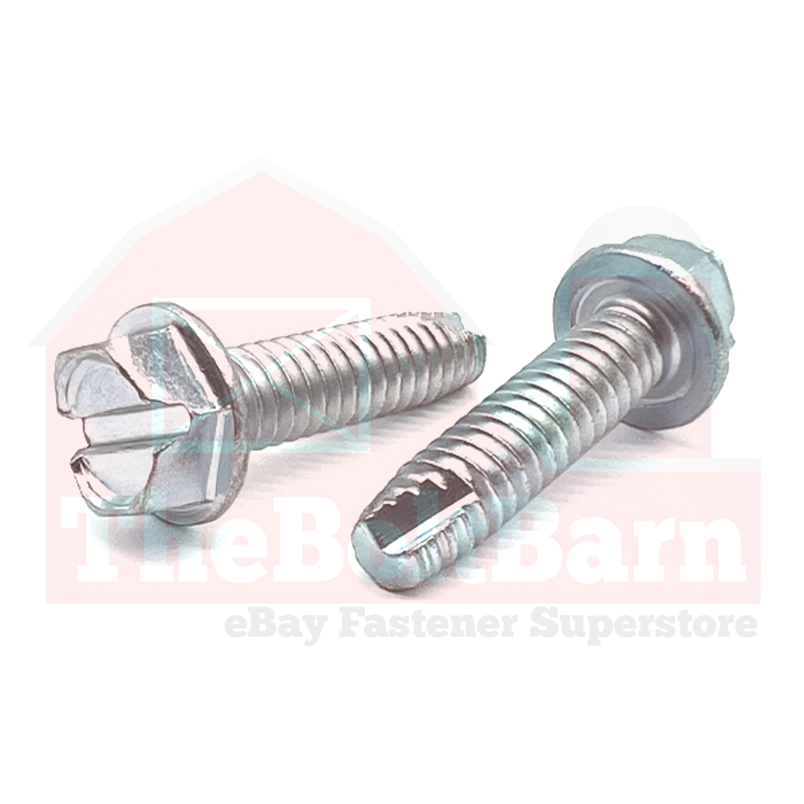 #10-32 Slotted Hex Washer Type T Thread Cutting Screws Zinc (Pick Length&Qty)