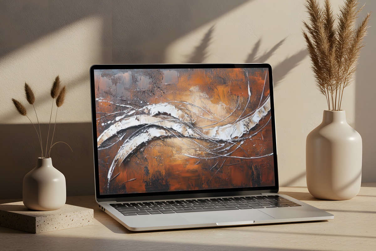 Textural Line Harmony high-resolution desktop wallpaper with modern lines