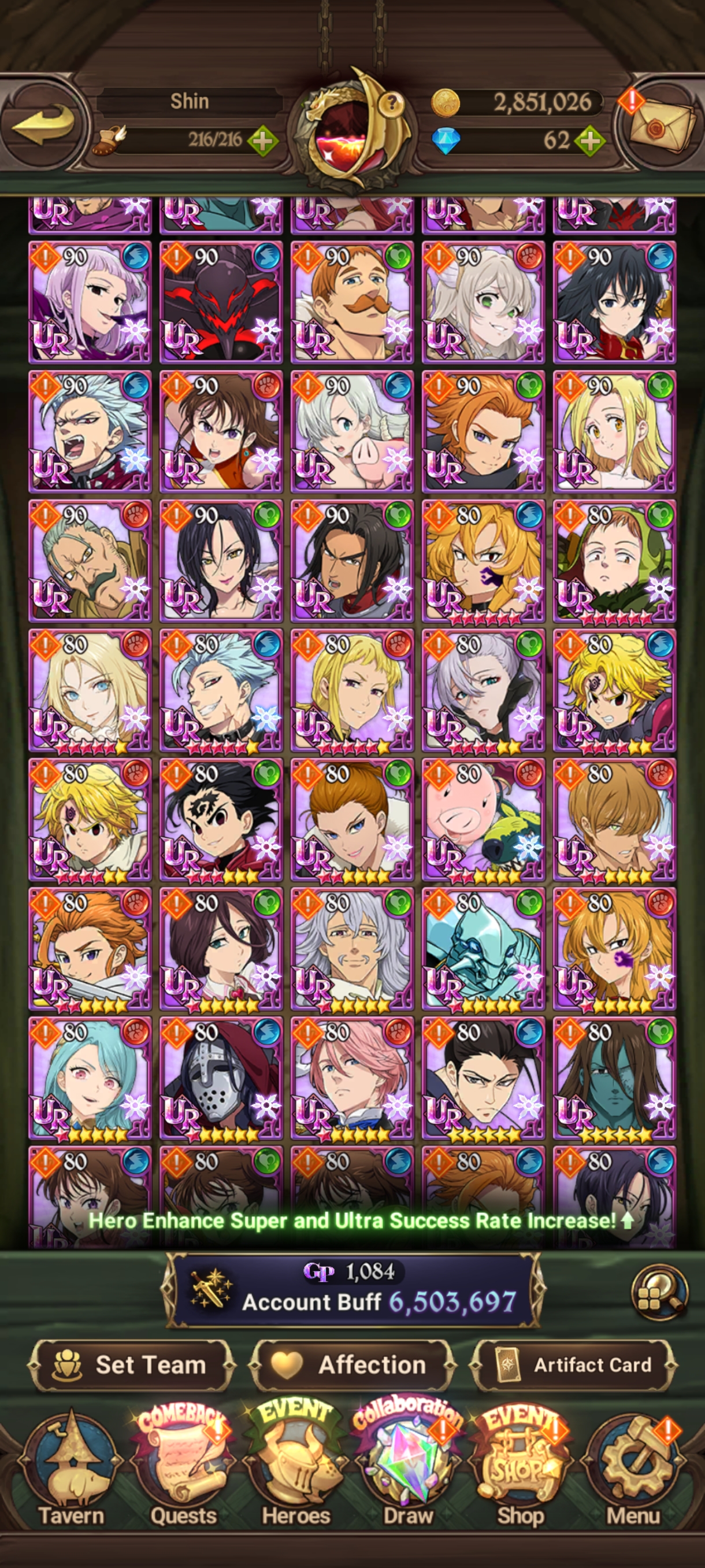 Buy [ASIA] 2 LR, 215 UR HEROES! - LEVEL 114 - 62 DIAMONDS - ACCOUNT ...