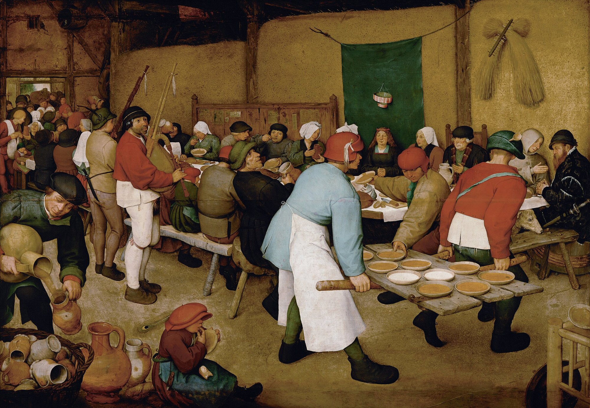 Pieter Bruegel the Elder, The Peasant Wedding, c. 1567. Oil on panel. Kunsthistorisches Museum, Vienna.