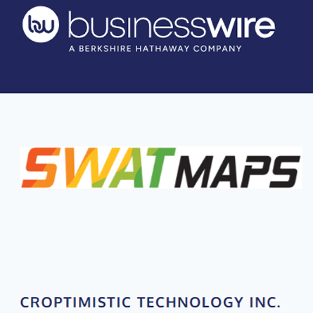 Croptimistic Receives $1.1m of Funding from CAAIN for $5m Project to Automate and Scale SWAT MAPS