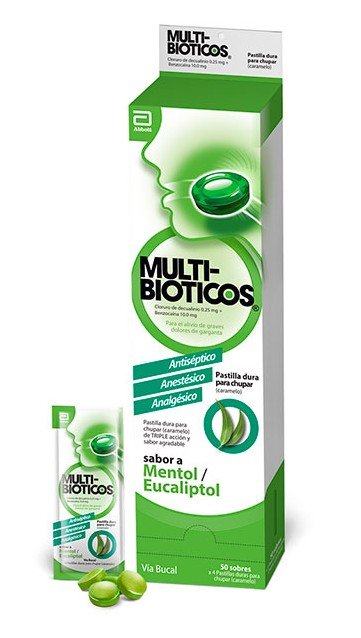 Multibioticos Mentol/Eucaliptol Cja/50 Sob