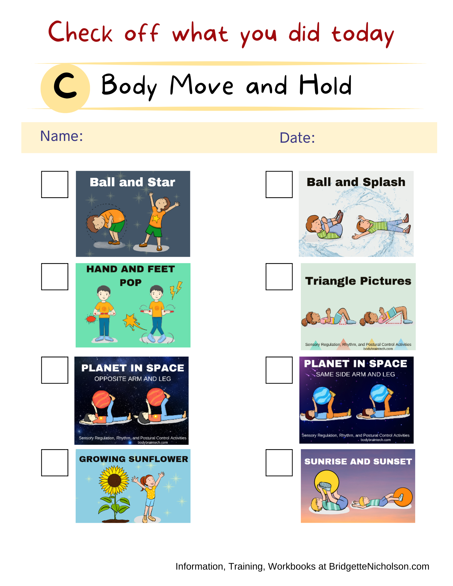 Handwriting workbook page 8