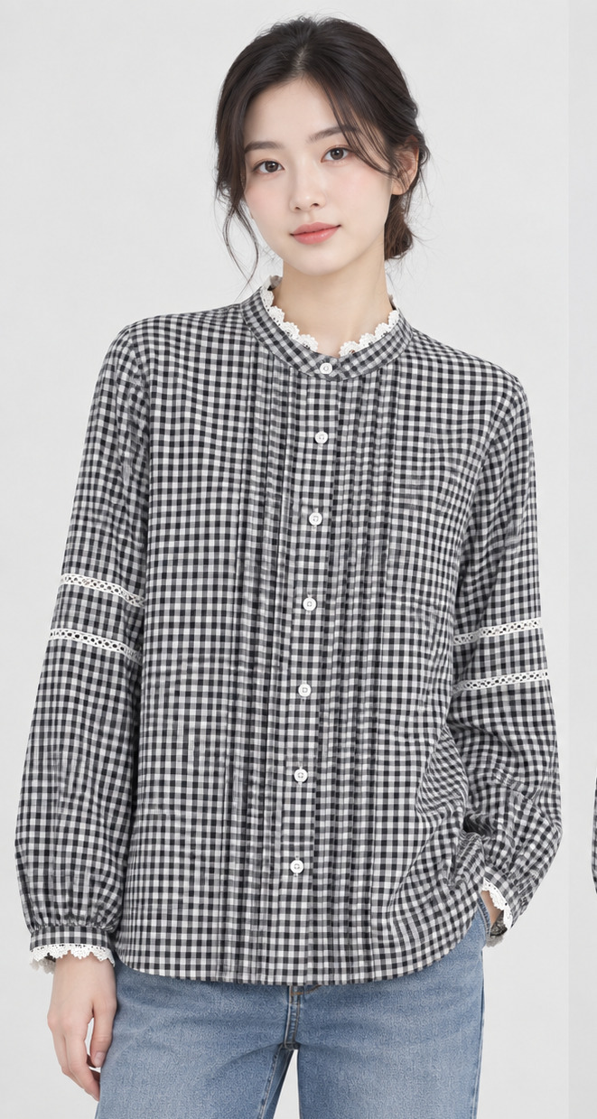 Rimsha wear black gingham party wear shirt