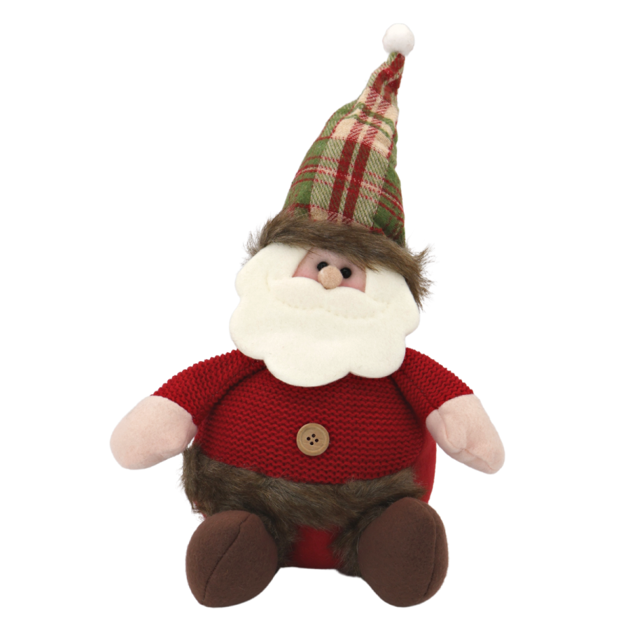 Muñeco navideño papá noel, 40cm, tela