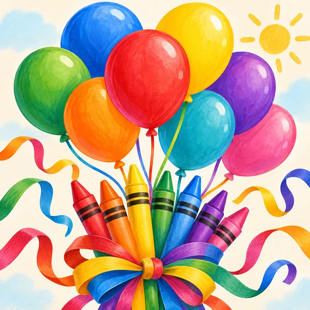Illustration of colorful