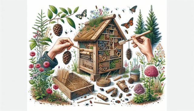 Comment fabriquer un hôtel à insectes pour un jardin en biodiversité