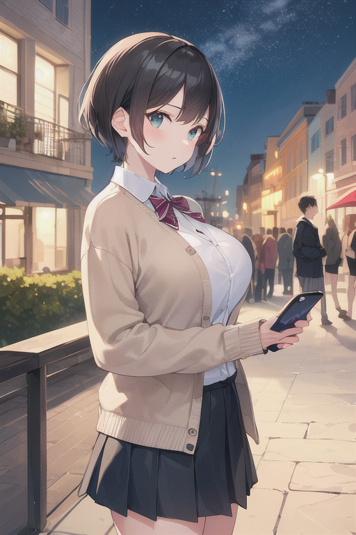 JK by 火影 with ai art, large breasts, bondage, high school girl, uniform, original, creampie