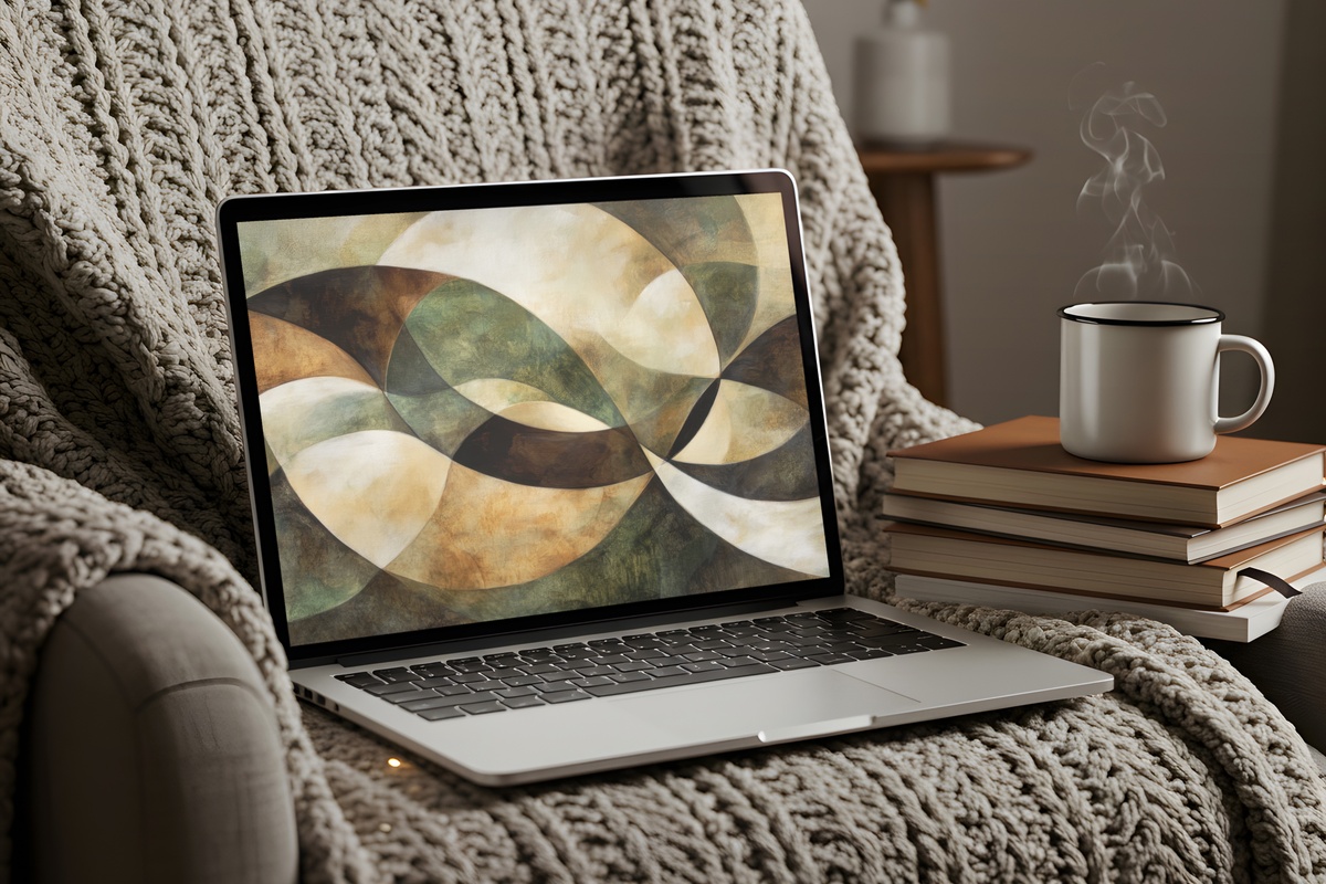 Nature's Earthy Rhythm desktop wallpaper featuring warm earthy tones and organic textures at high resolution