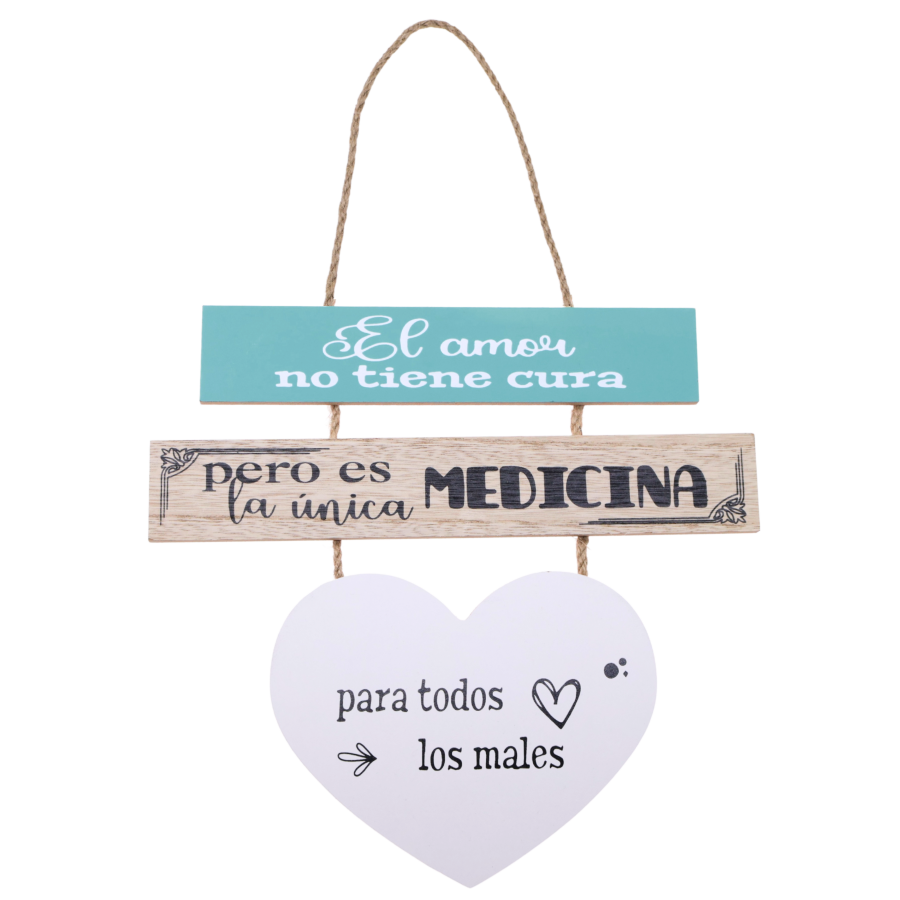 Decoración colgante madera, 35cm