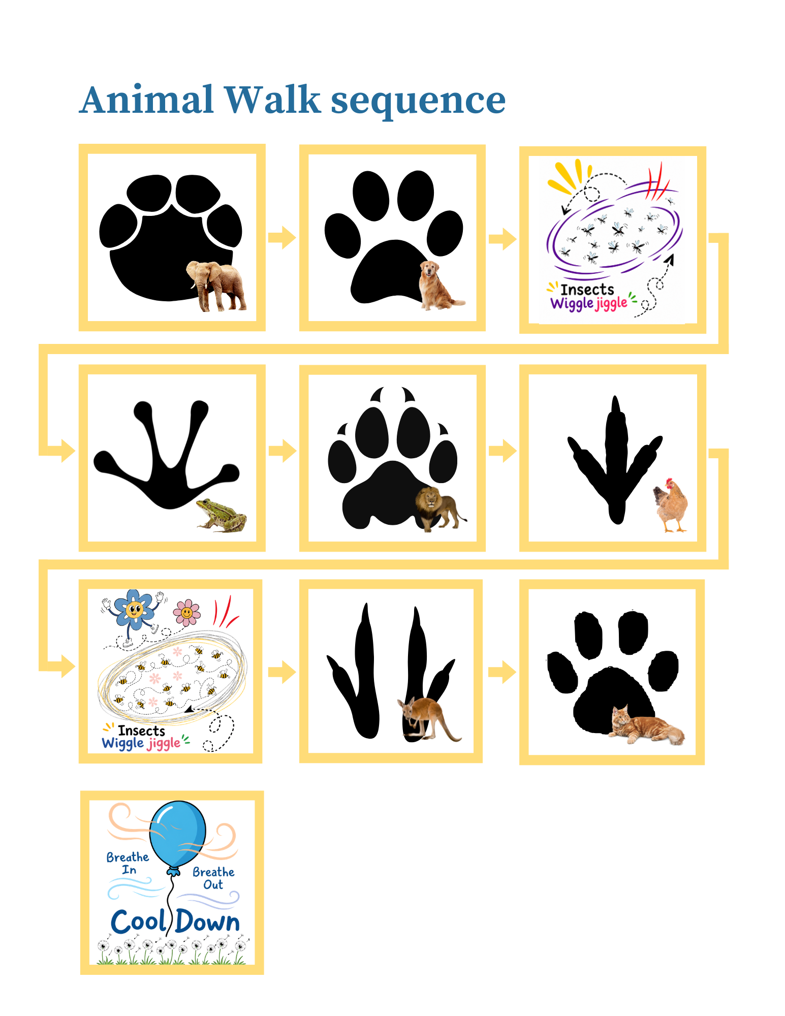 Animal Walk workbook page 9