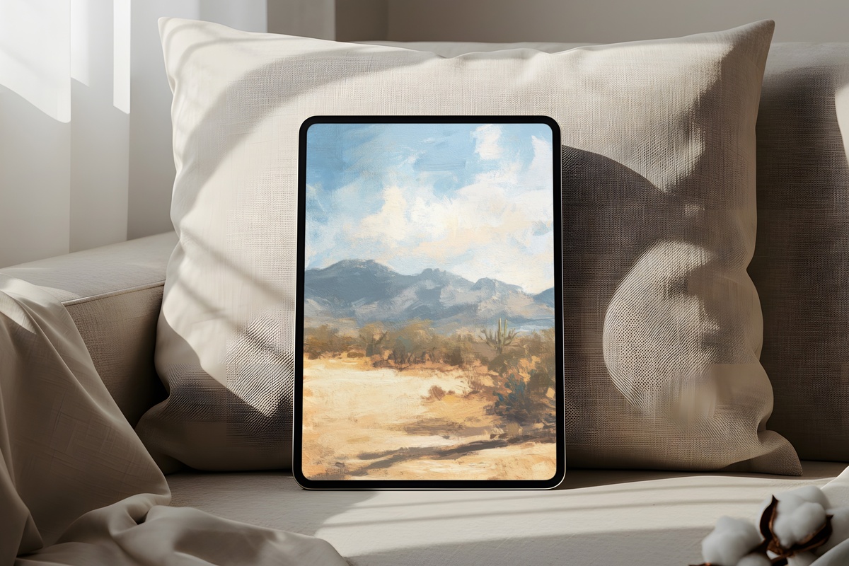 Desert's Elegant Symphony iPad Wallpaper - warm desert tones summer tablet background