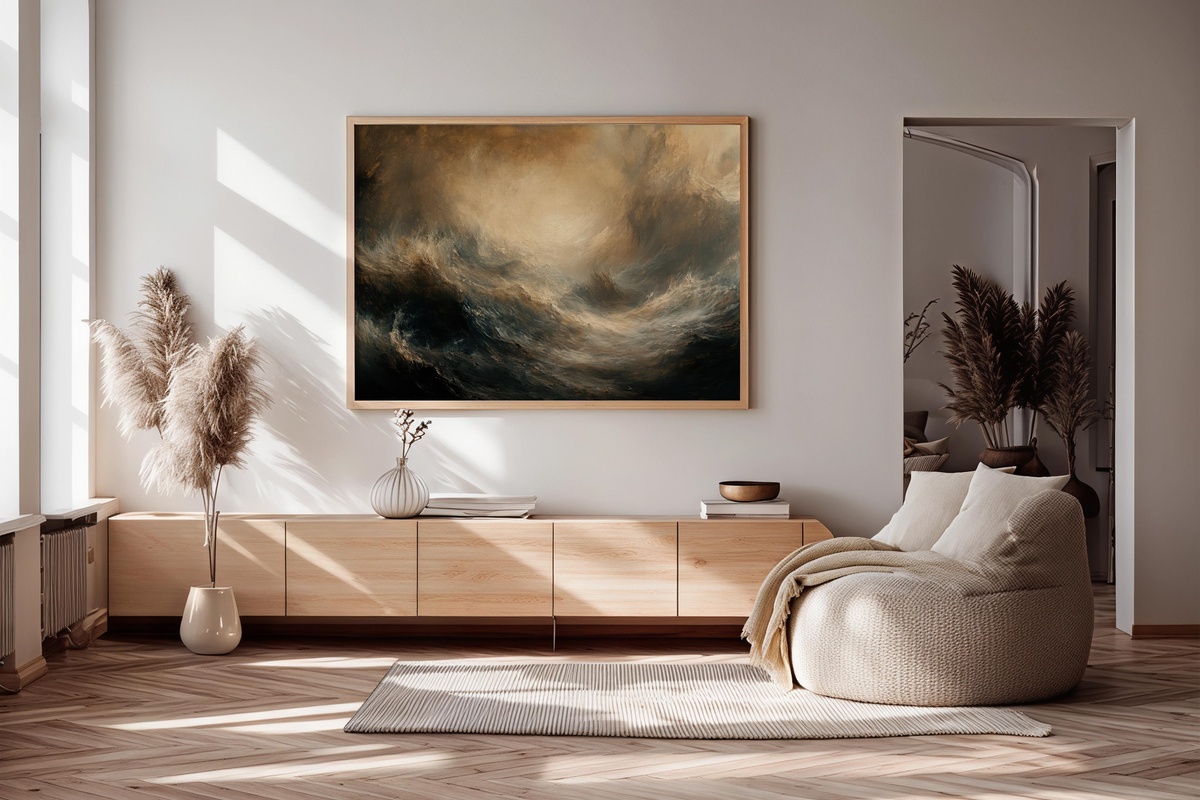 Dramatic Ocean Waves Coastal Printable Wall Art