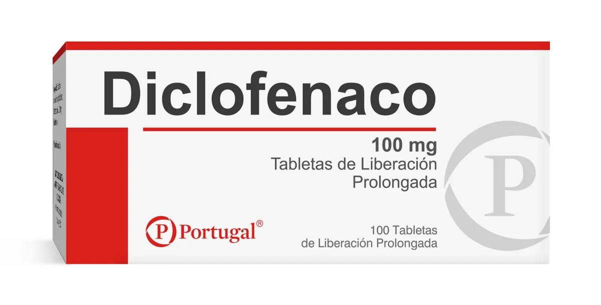 Diclofenaco 100 Mg Potugal Cja/100 Tab