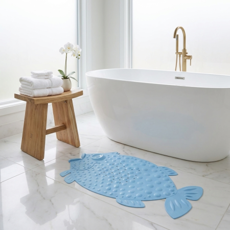 Tapete de ducha antideslizante pvc, 64x35cm