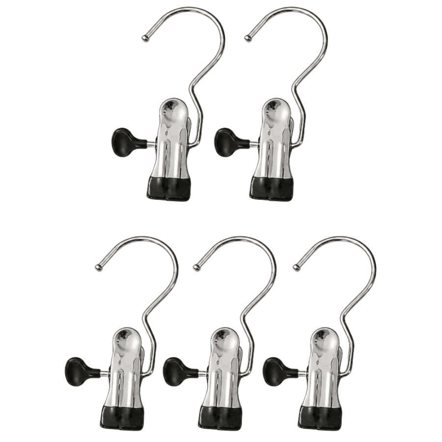 Set ganchos acero inoxidable, 5 piezas