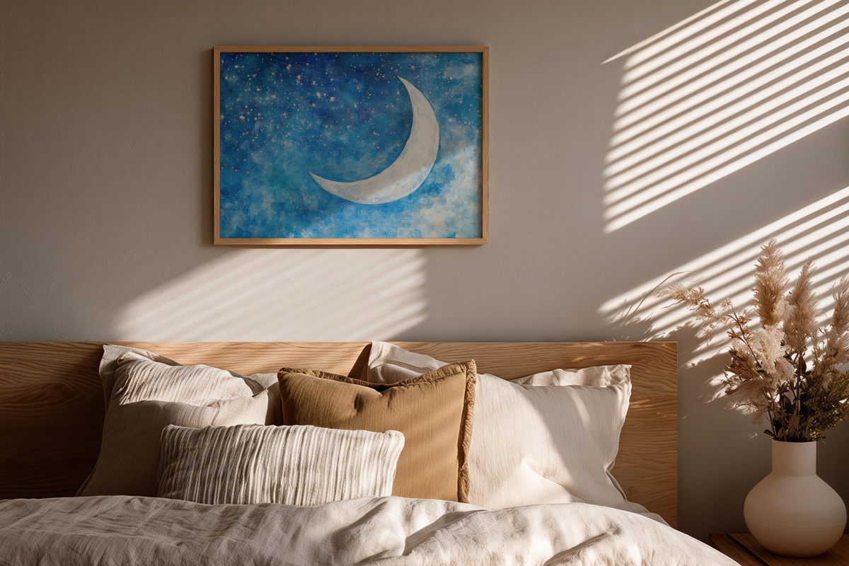 Starry Lullaby Dreamscape Nursery Printable Wall Art with celestial night sky
