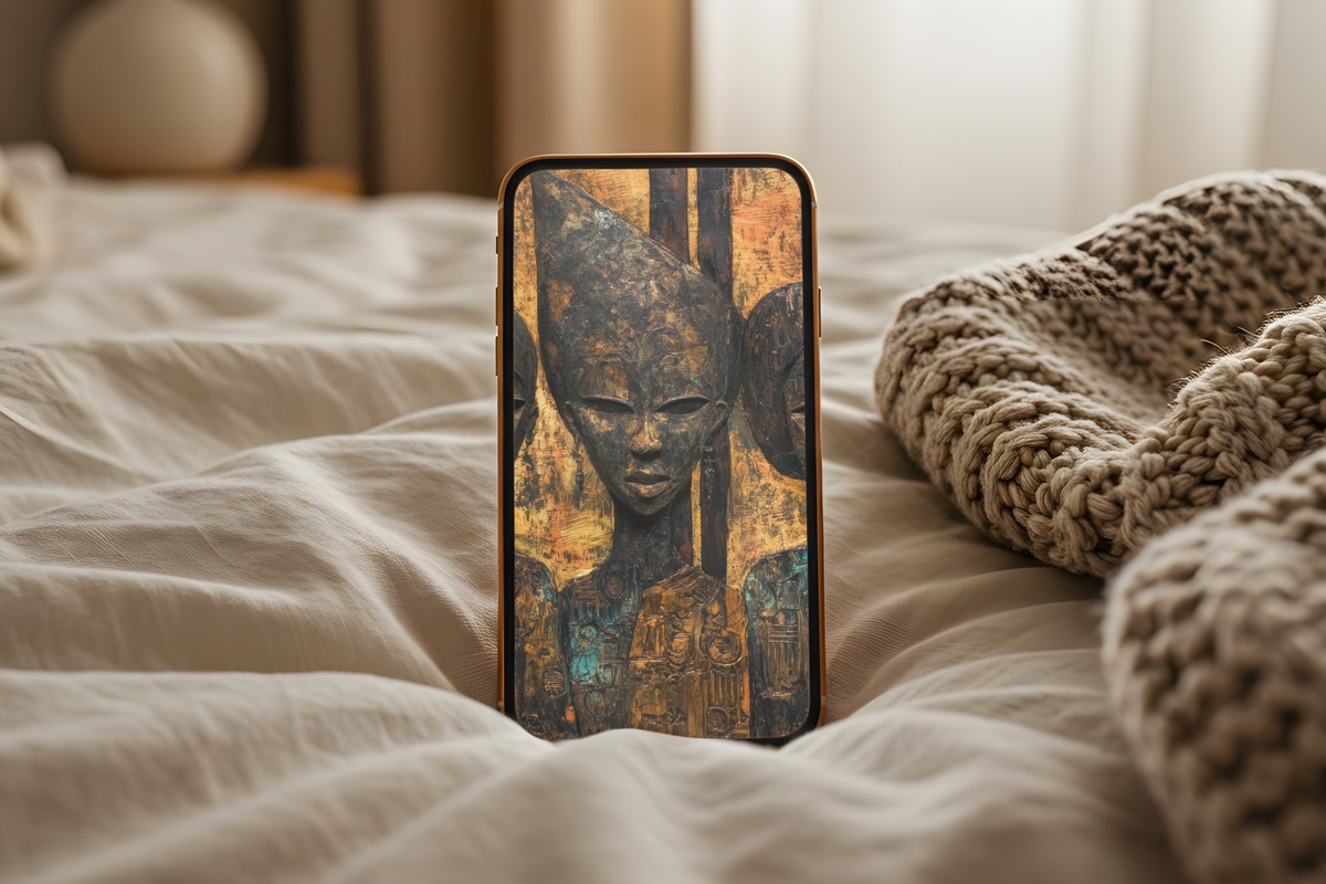 Timeless Bronze Whimsy Boho iPhone Wallpaper