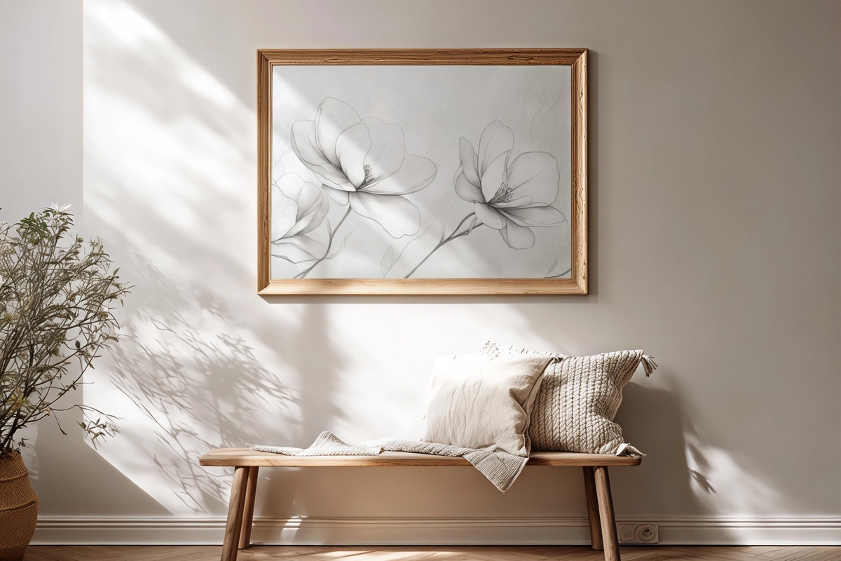 Floral Line Intricacy Floral Printable Wall Art