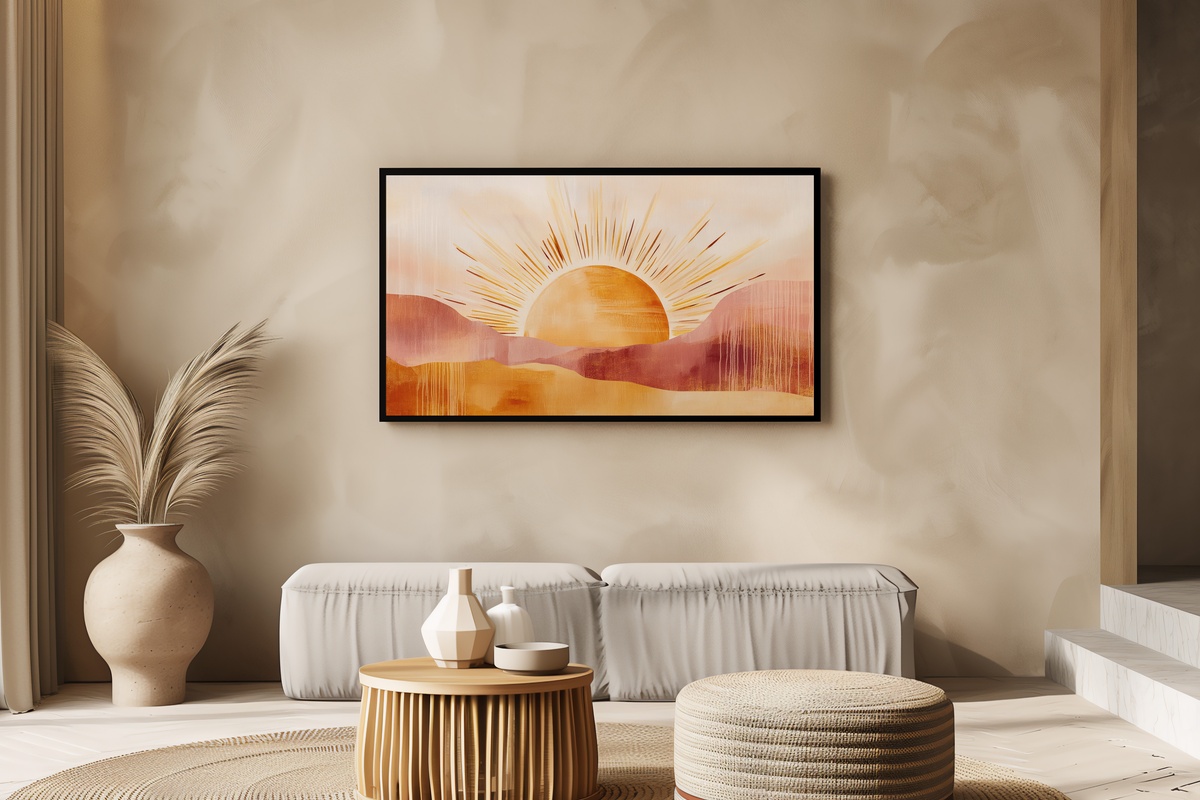 Boho Sunburst Harmony Frame TV Art