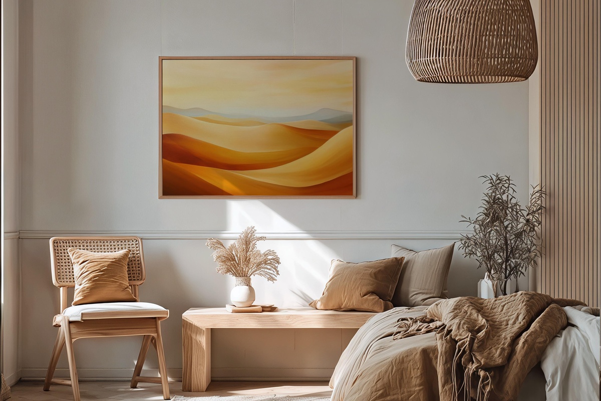 Desert Calm in Modern Brushstrokes - Printable Wall Art