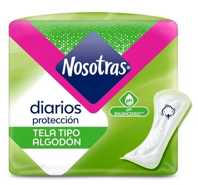 Nosotras Diarios Normal Tipo Algodon Bol/15 Und