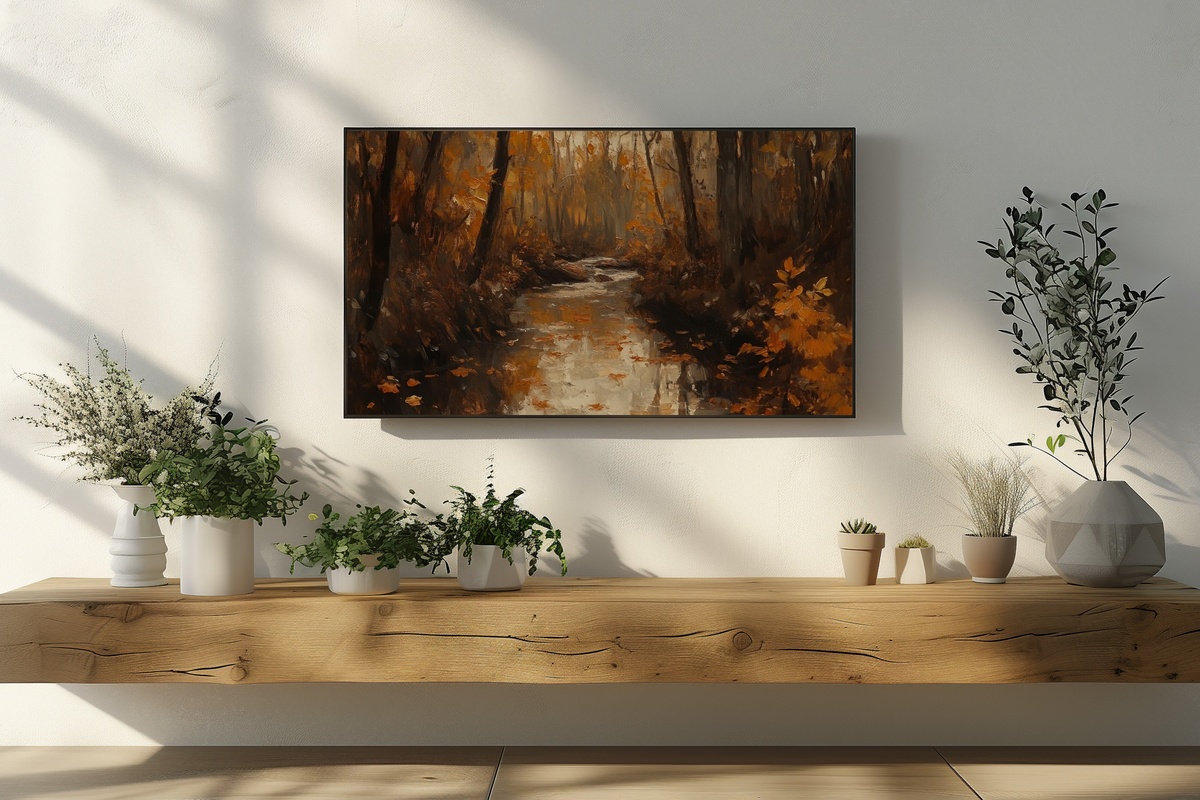 Autumn Stream Serenity Frame TV Art