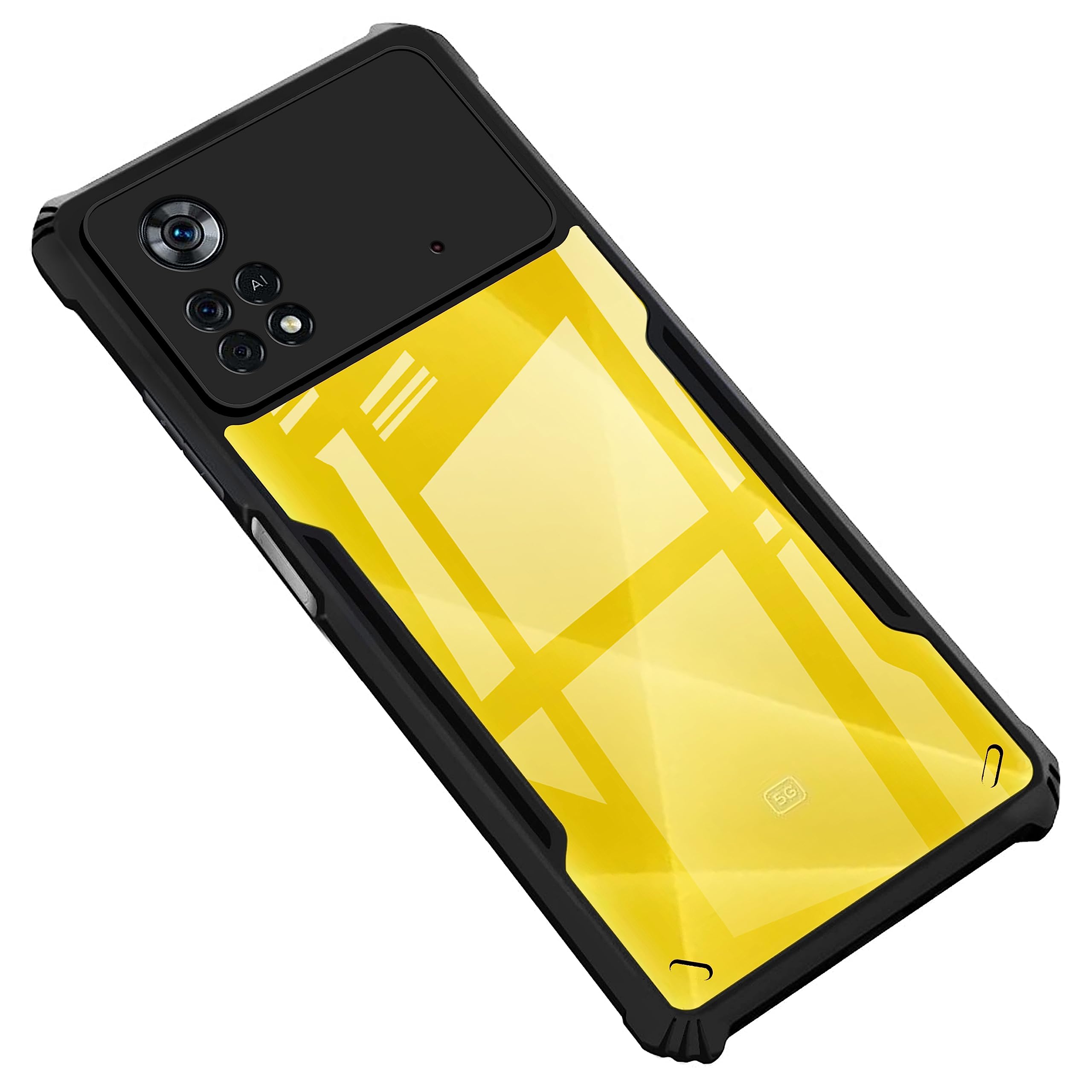 Black Border - Transparent Back iPaky Mobile Back Cover Case