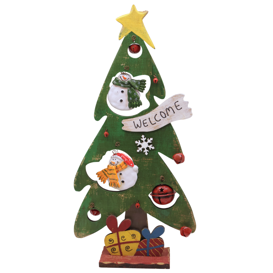 Figura Árbol Navidad madera, 38cm