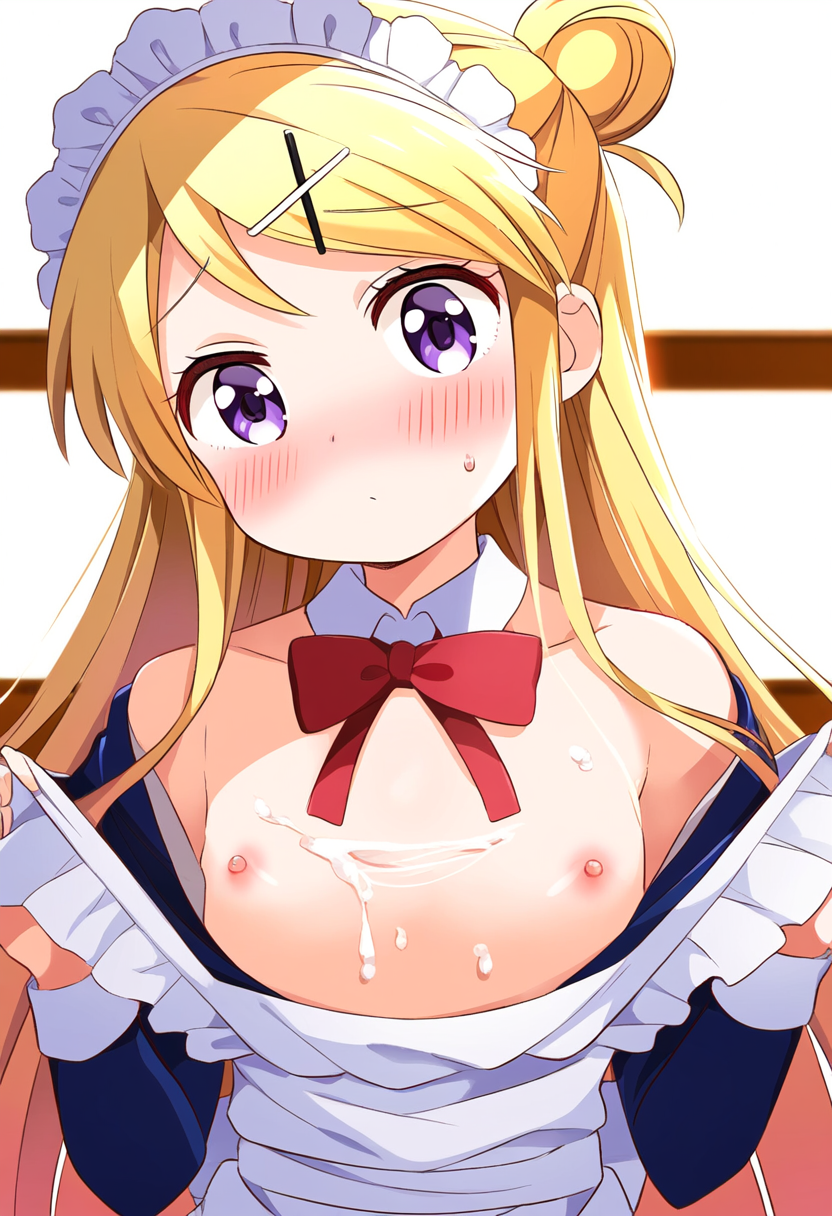 Karen Oppai by CarefreeVision with flat chest, Kiniro Mosaic, Karen Kujo