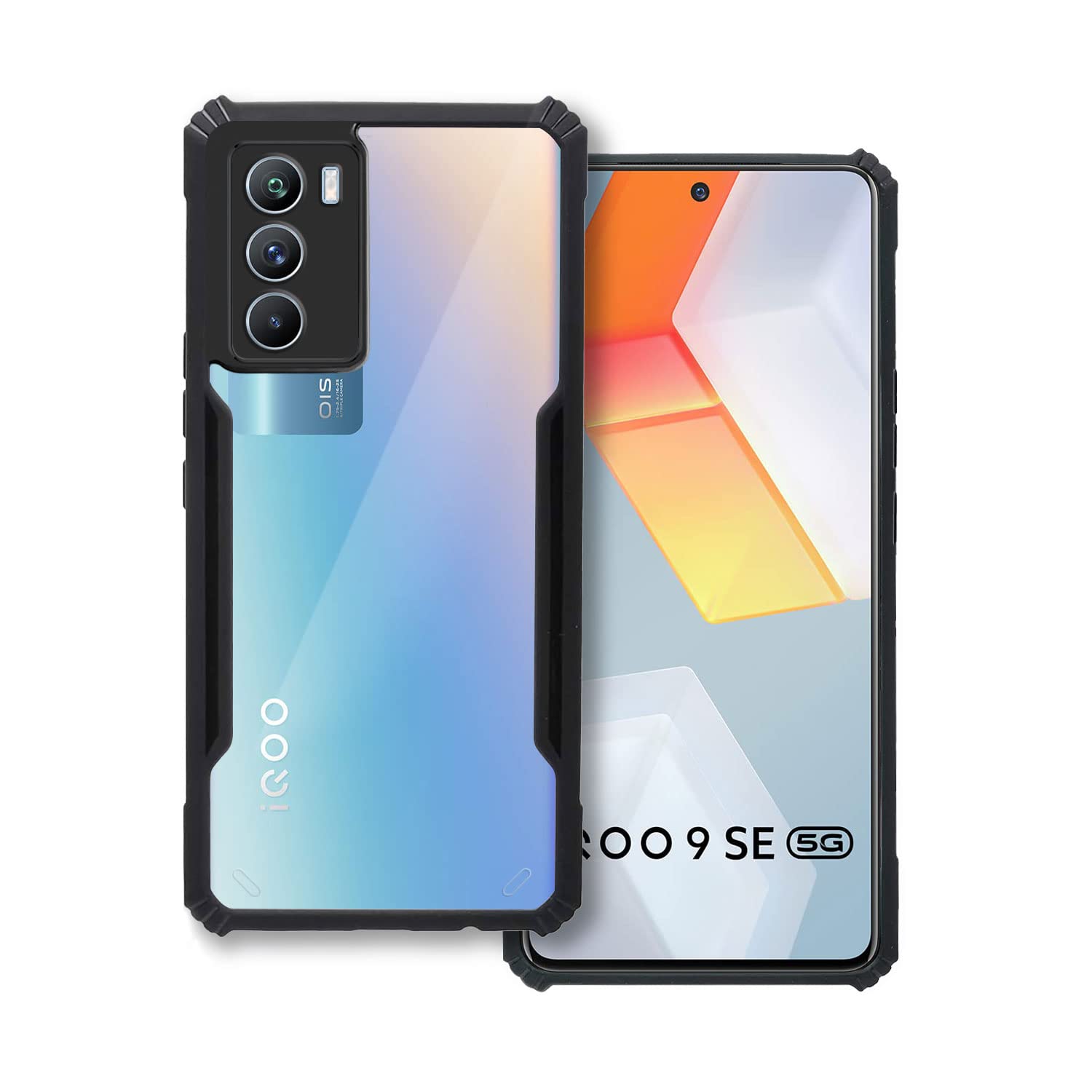 Black Border - Transparent Back iPaky Mobile Back Cover Case