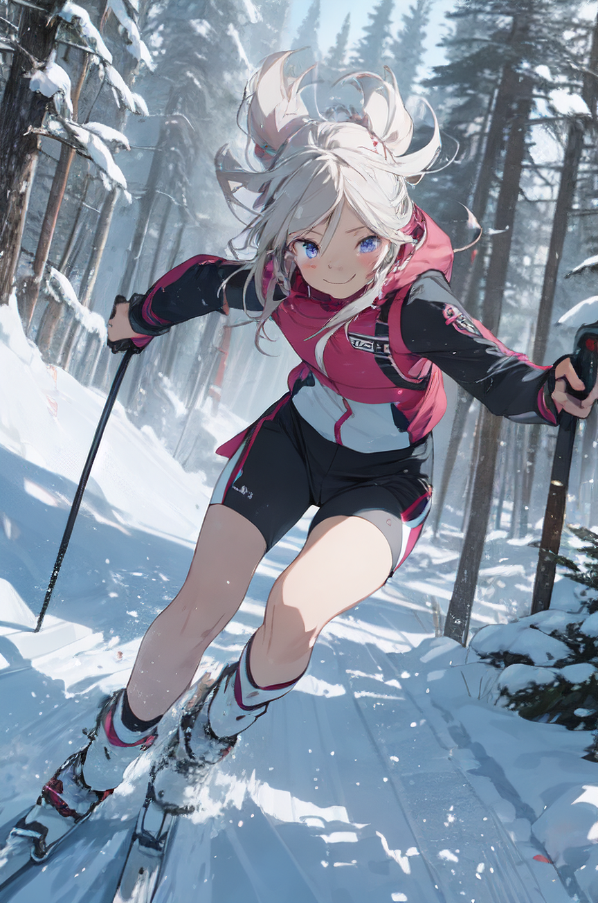 クロスカントリー スキー by talking_head with skiing, sport