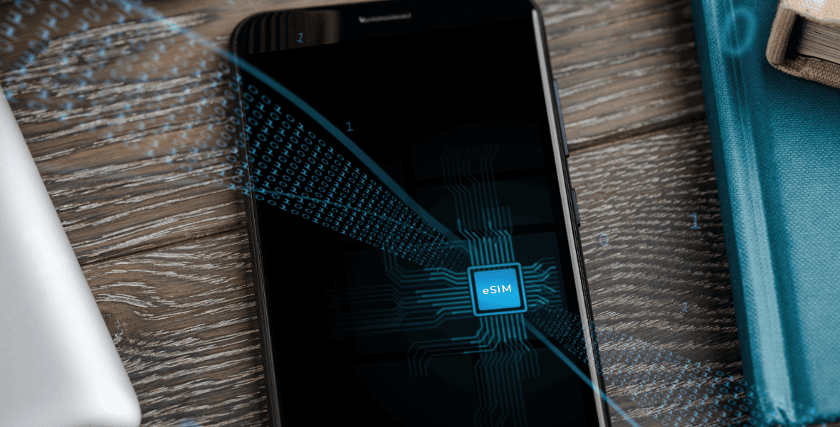eSIM icon on a phone