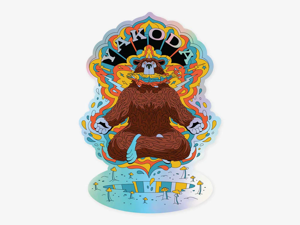 [Yakoda Trippy Grizzly Sticker]