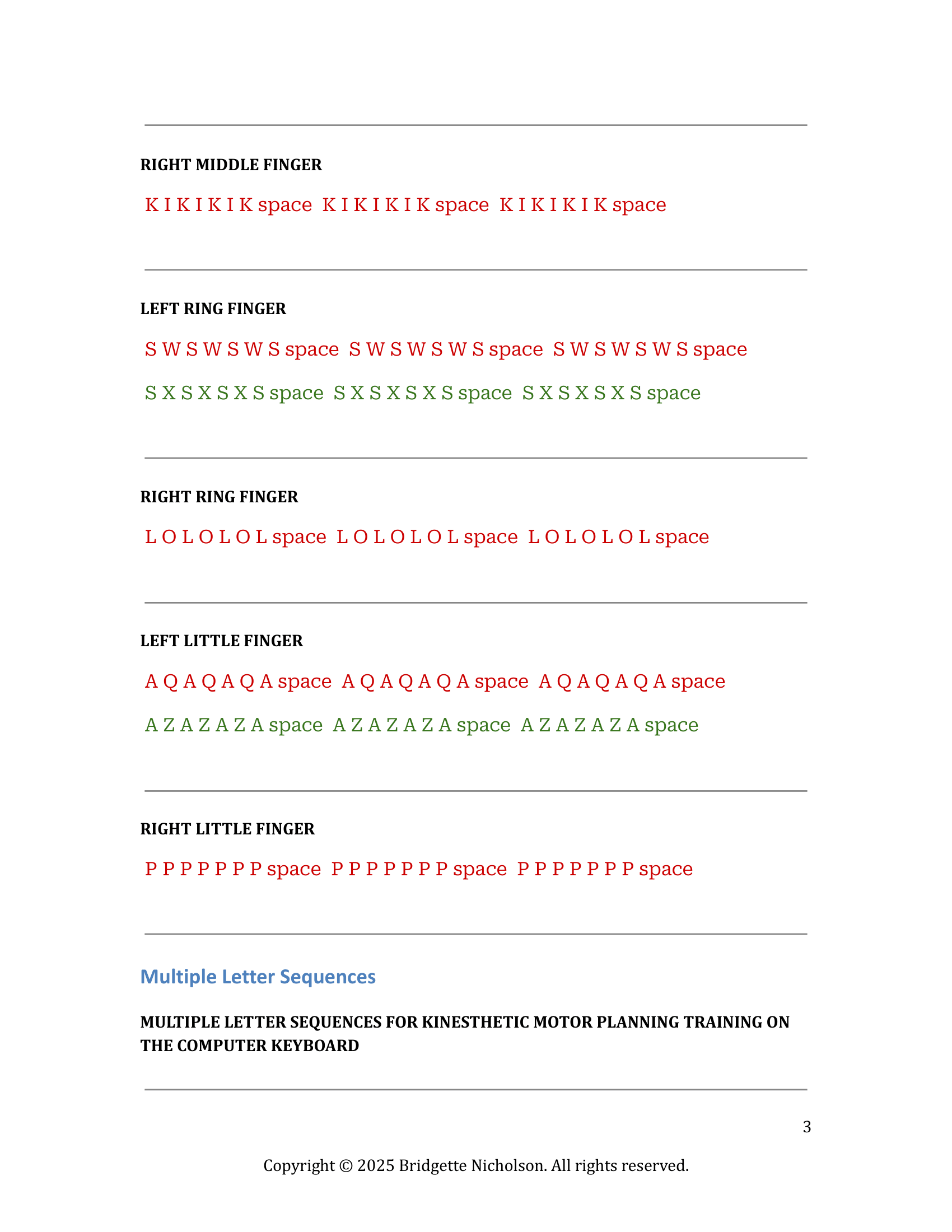 Word Lists Typing workbook page 4