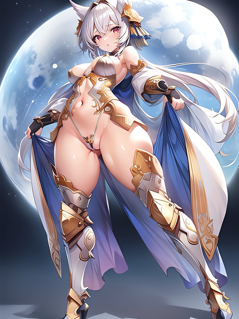 彷徨う魂 人造少女・ホムンクルス マスター私は、何をすれば? by アイラテンペスト with girl, large breasts, ass, thighs, original, mecha girl