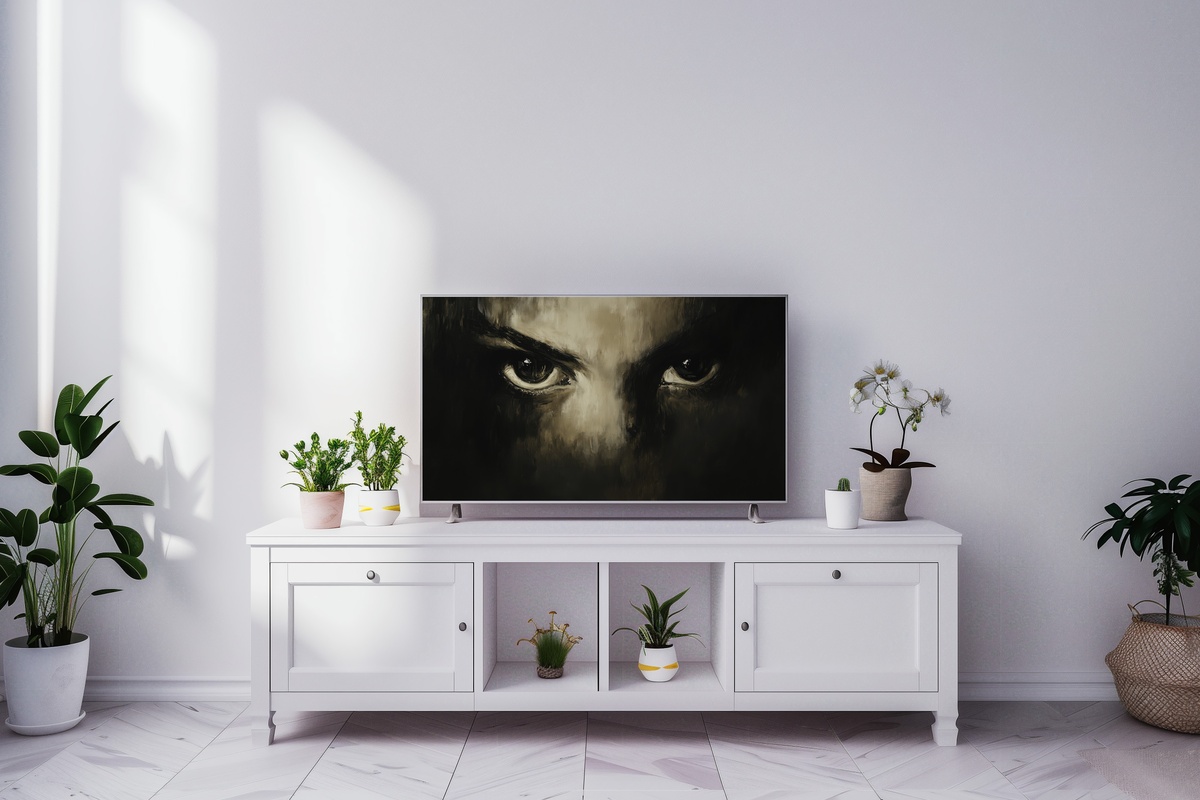 Shadow-Eyed Depths Halloween Frame TV Art