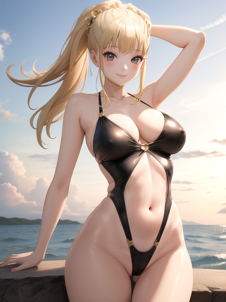 ヒメ02 by Big-Oppai with breasts, large breasts, blonde