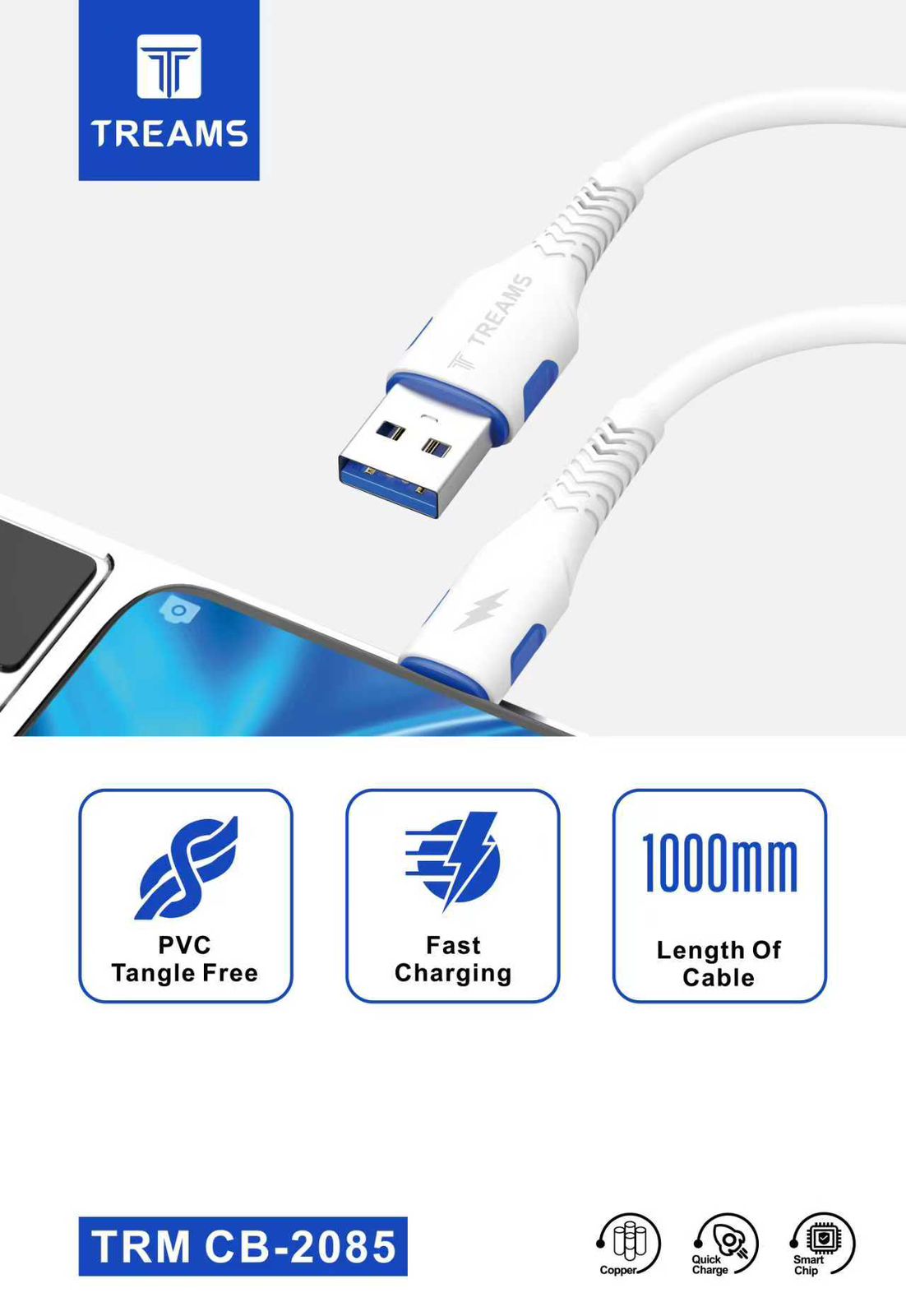 Treams TRM CB-2085 USB to Type-C Data Cable