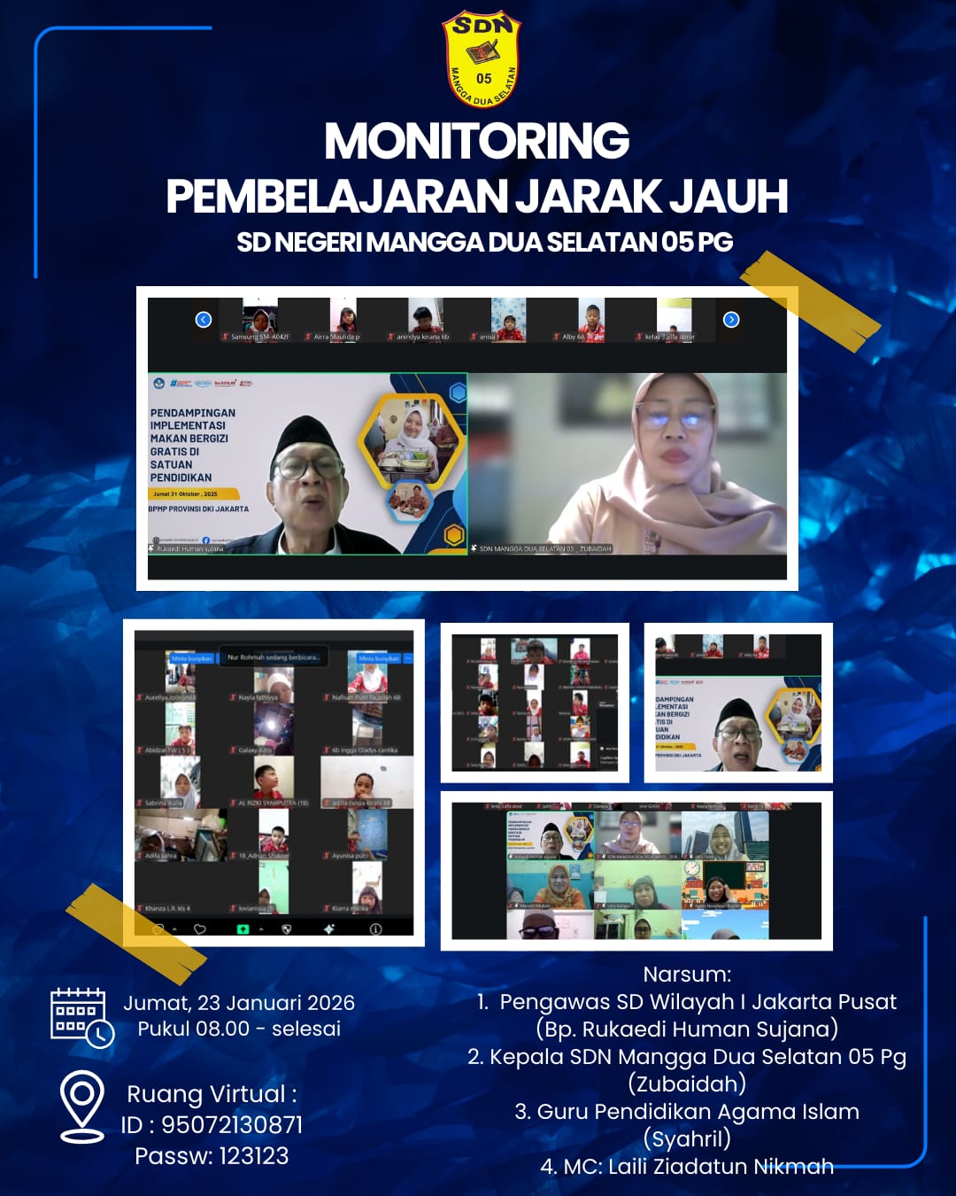 PJJ Cuaca Ekstrem Jakarta 23 - 28 Januari 2025 di SDN Mangga Dua Selatan 05 Pagi