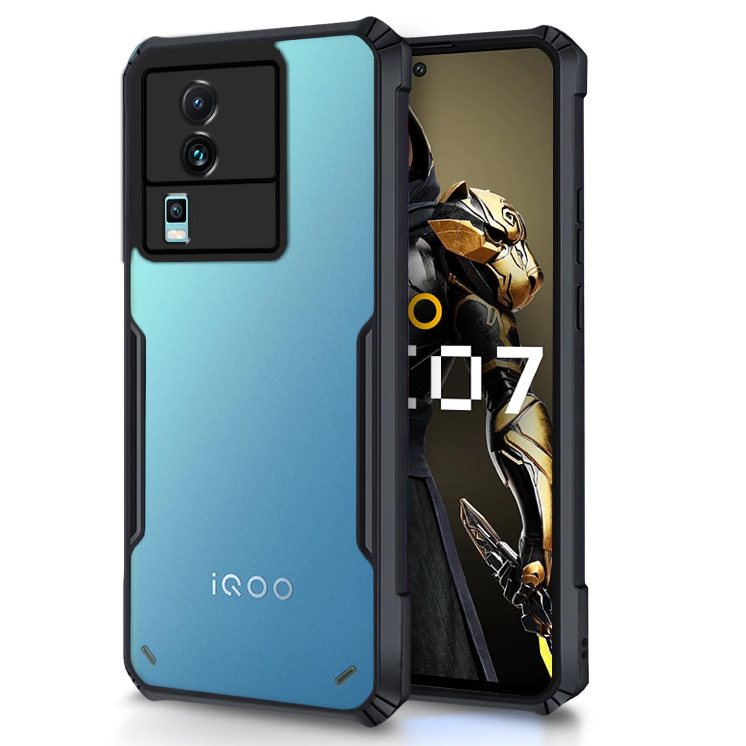 Black Border - Transparent Back iPaky Mobile Back Cover Case