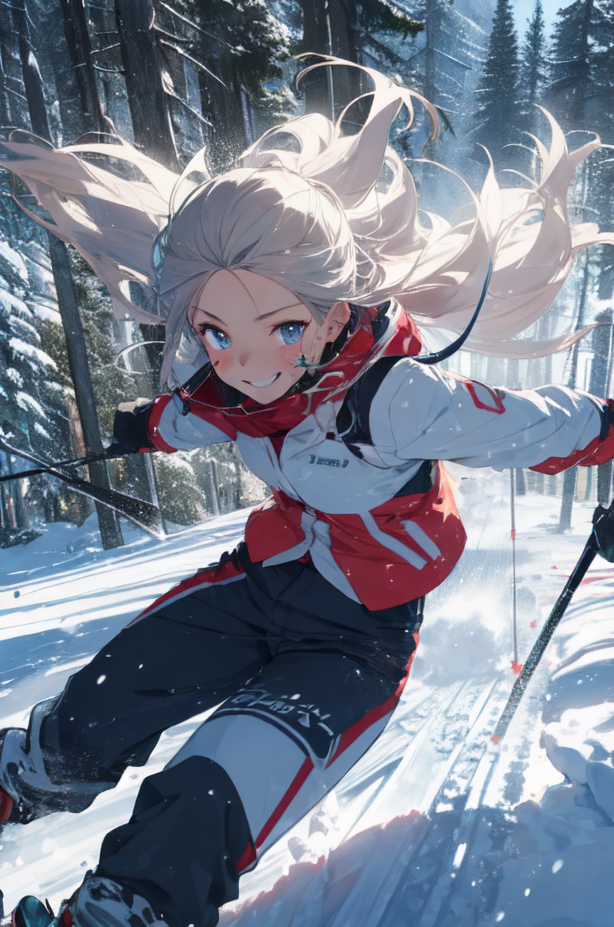 クロスカントリー スキー by talking_head with skiing, sport