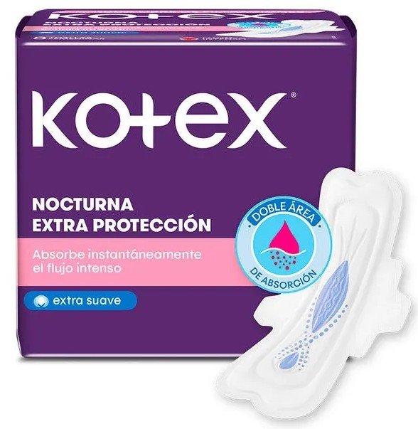 Kotex Nocturna Alas Inteligente Bol/8 Unid