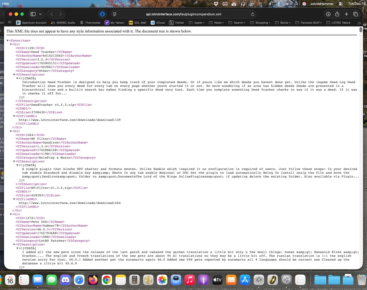 LoTROInterface : LOTRO Plugin Compendium (Mac / Linux) : LOTRO Plugin ...