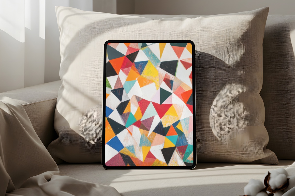 Triangle Cluster Symphony minimalist iPad wallpaper geometric