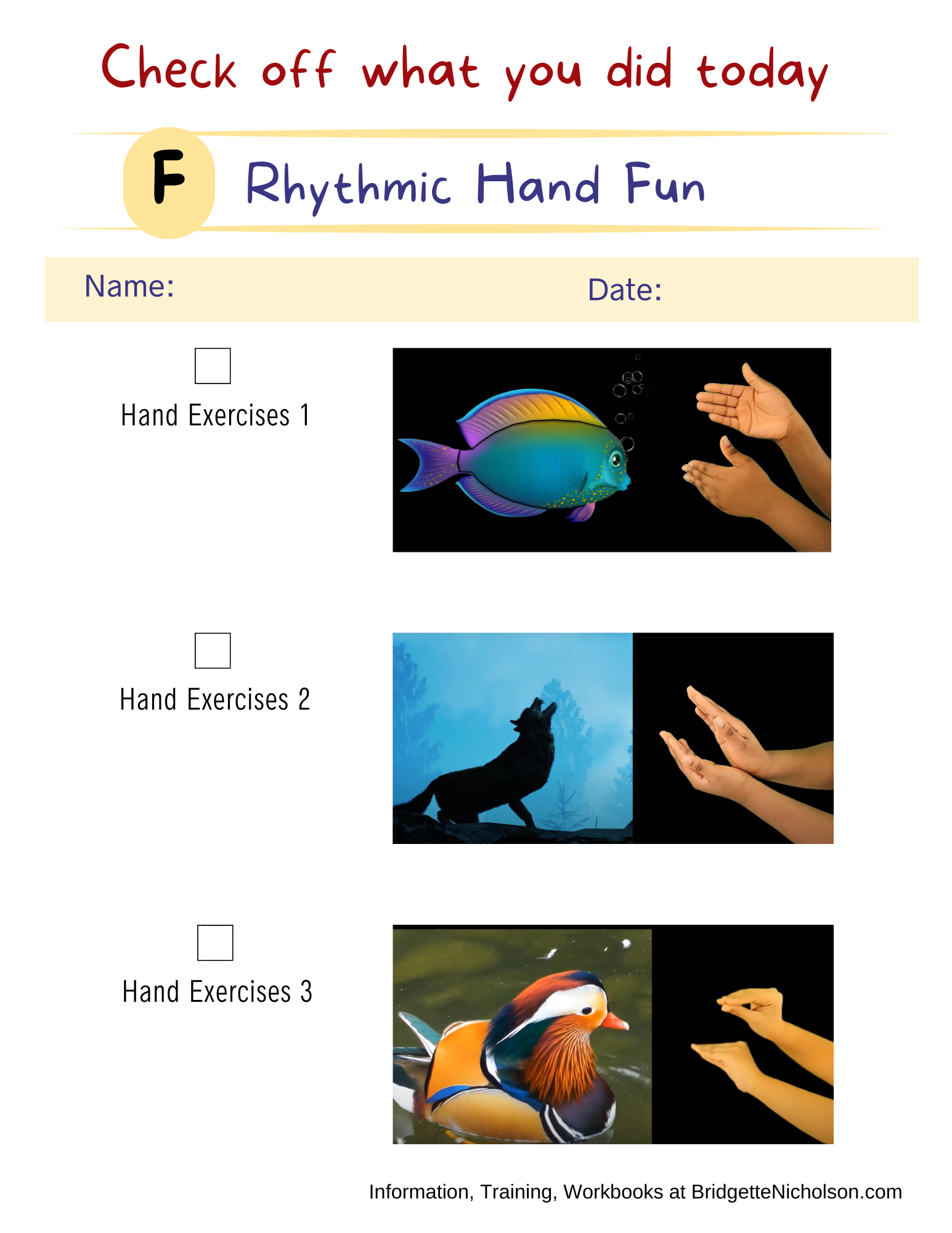 Handwriting workbook page 11