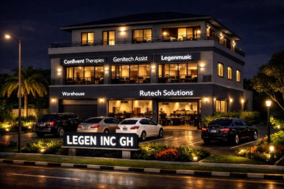 Legen Inc GH Head Office entrance gate and structure in Accra